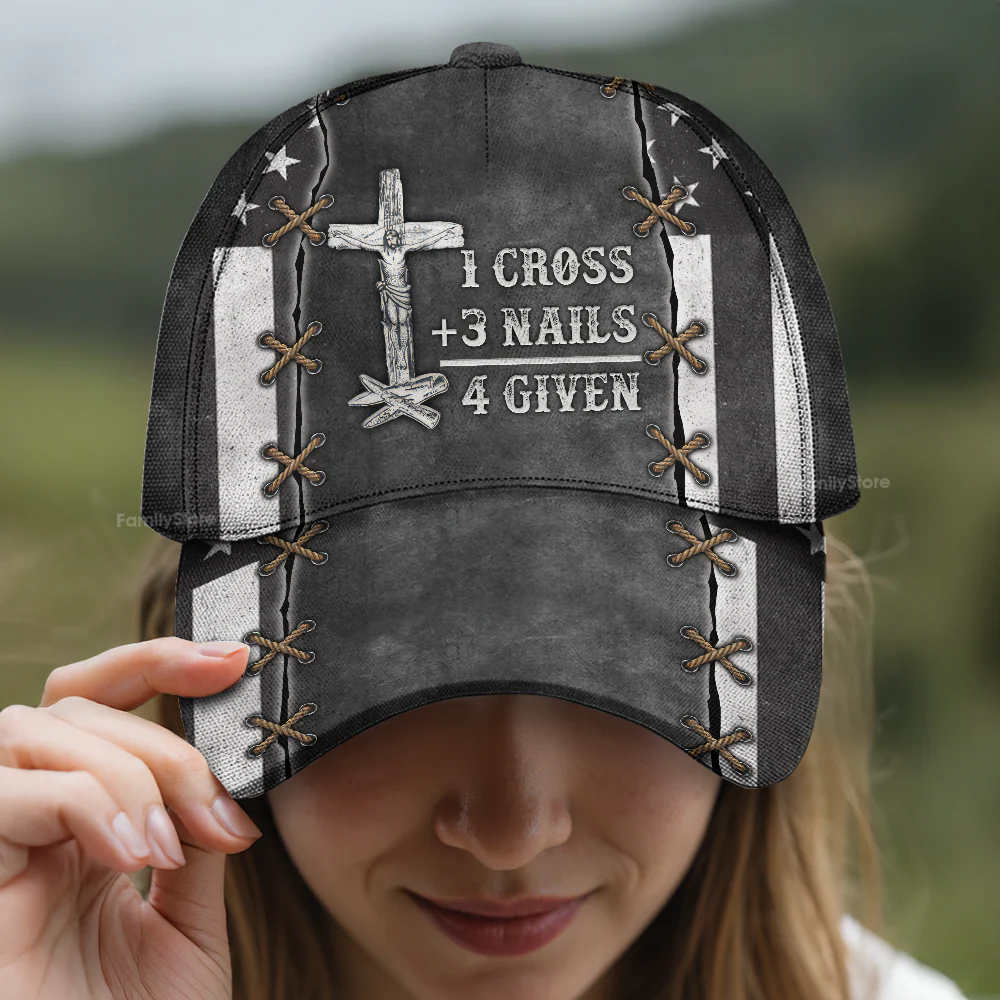 1 Cross 3 Nails 4 Given  - Personalized Classic Cap - Gift for Men, Dad, Grandpa, Husband, Father's Day Gift | NA94 - Image 2