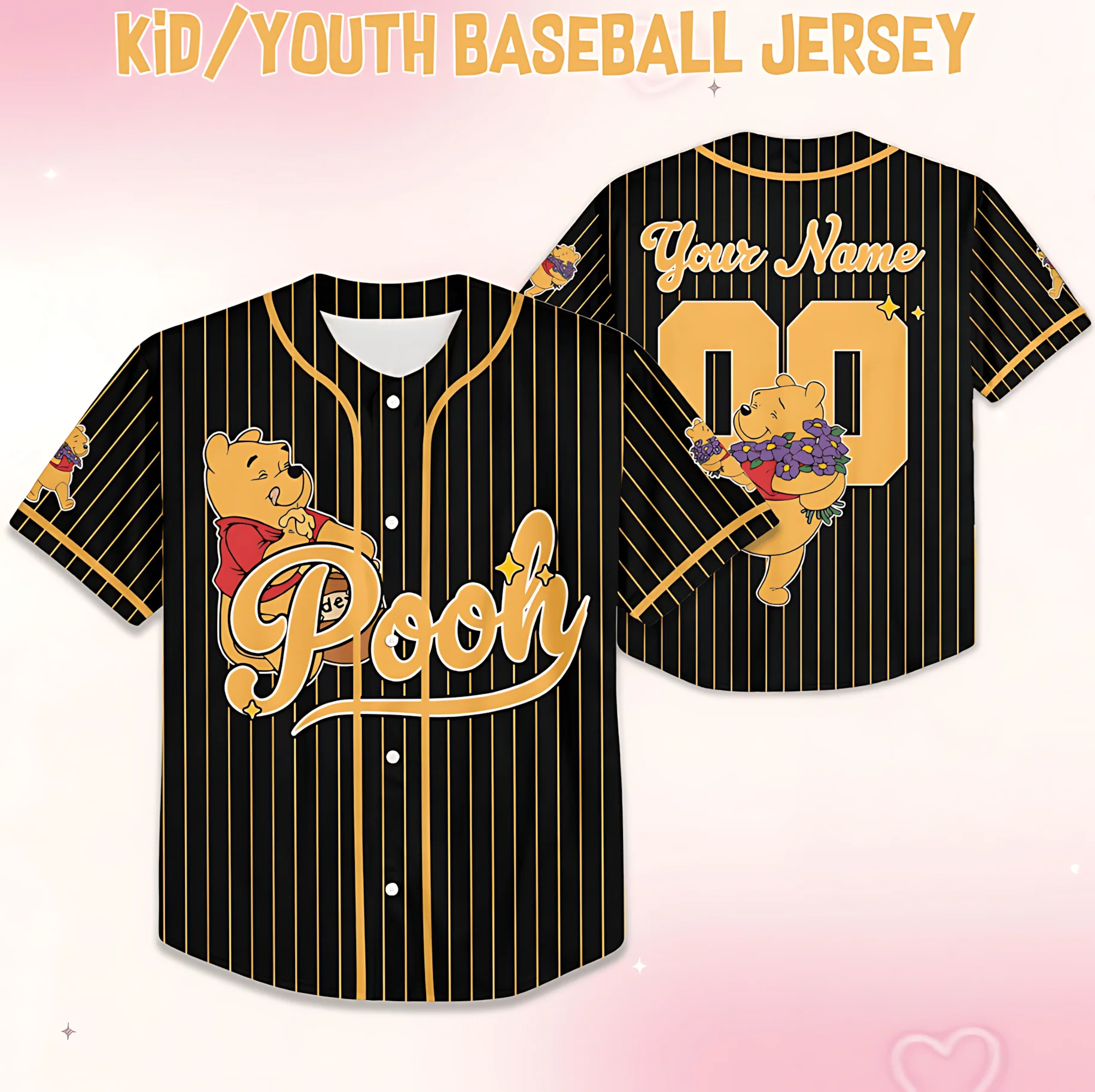 100th Anniversary Celebration With Honey Bear - Personalized Baseball Jersey For Adult, Kid, Toddler - Gift For Movie Fans - DSNY - Image 7
