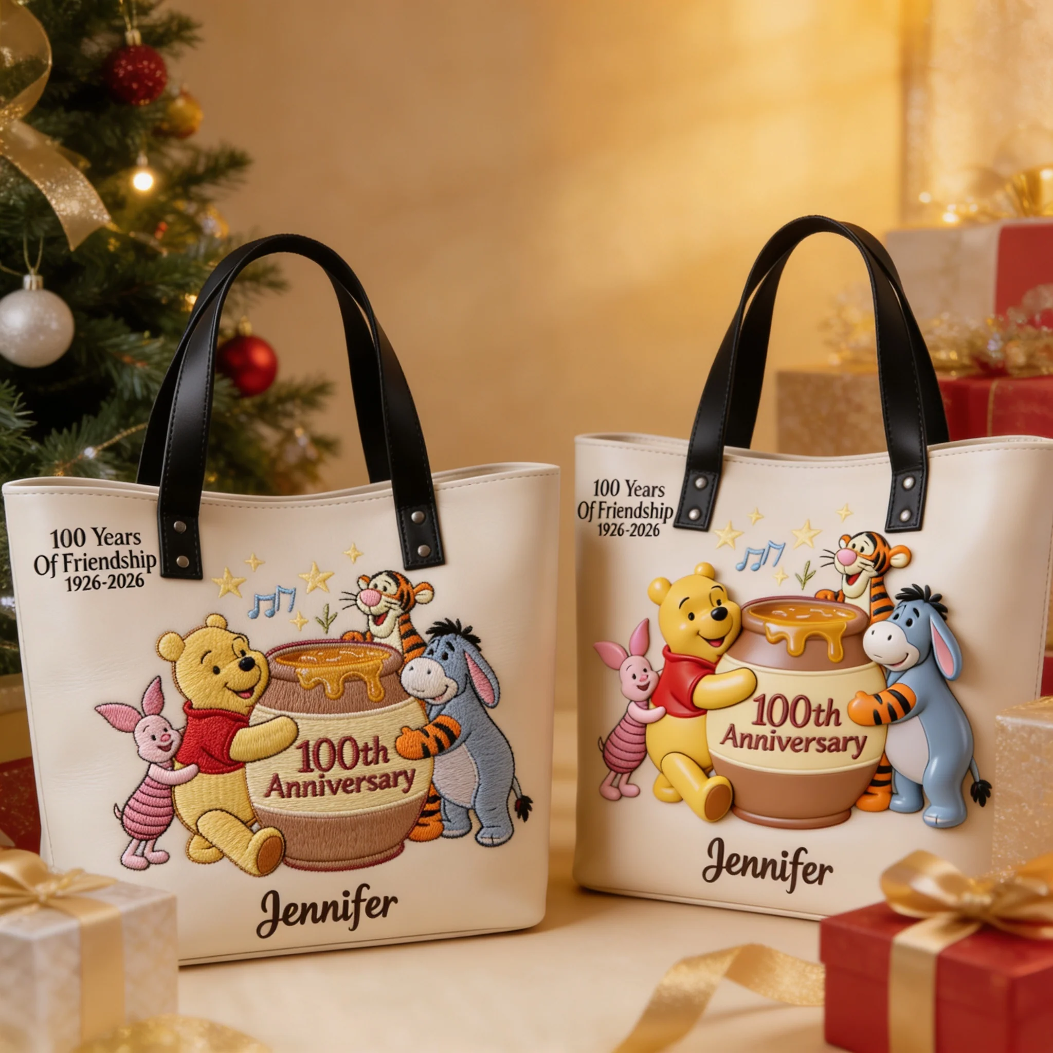 100th Anniversary Of Sweaty Bear With Friends - Personalized Tote Bag - Gift For Movie Fans - DSNY - Image 2