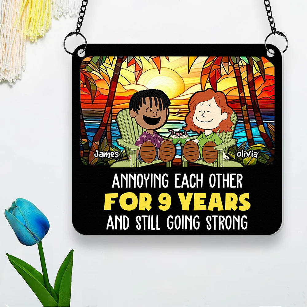 12 Years Of Love - Personalized Window Hanging Suncatcher Ornament - Gift For Couple, Husband Wife, Anniversary | GR15 - Image 4