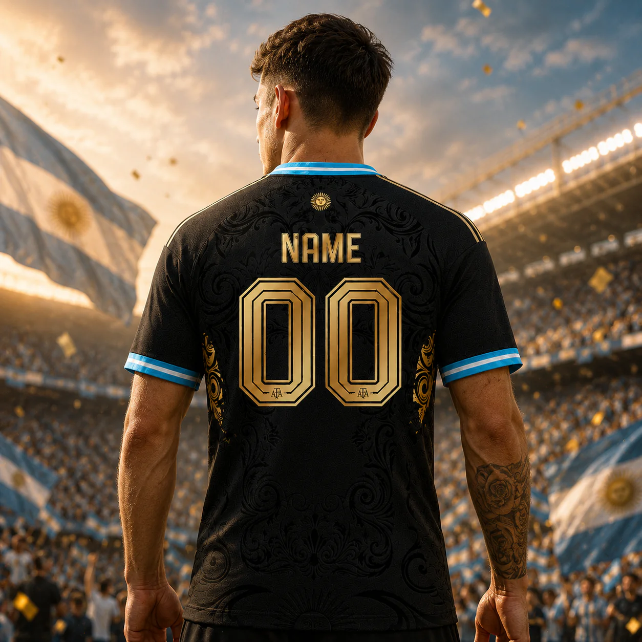 2026 Argentina Shining Football Champion - Personalized Soccer Jersey - Gift For Football Lovers, Sport Fans - Image 2
