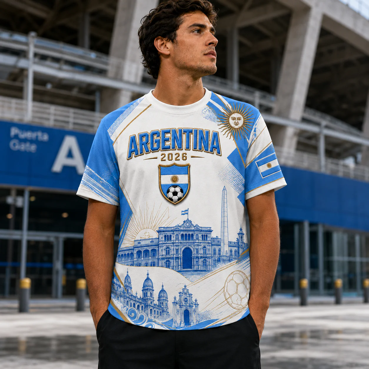 2026 Argentina Shining Football Championship - Personalized Soccer Jersey - Gift For Football Lover, Sport Fans - Image 2
