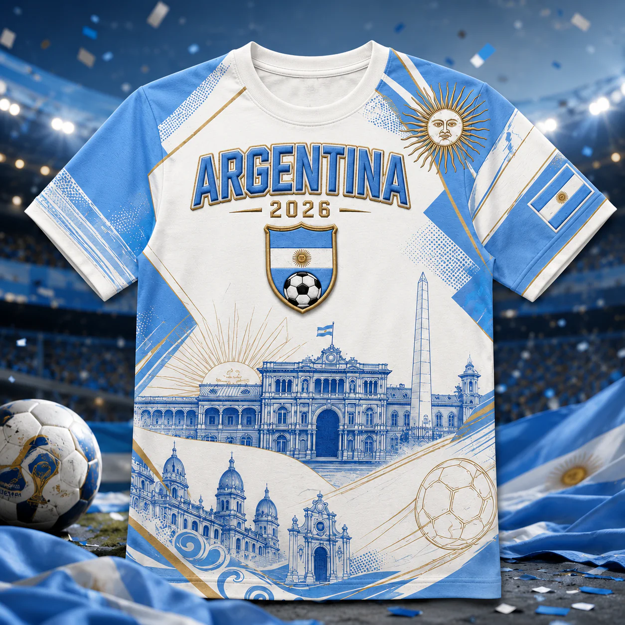2026 Argentina Shining Football Championship - Personalized Soccer Jersey - Gift For Football Lover, Sport Fans - Image 6