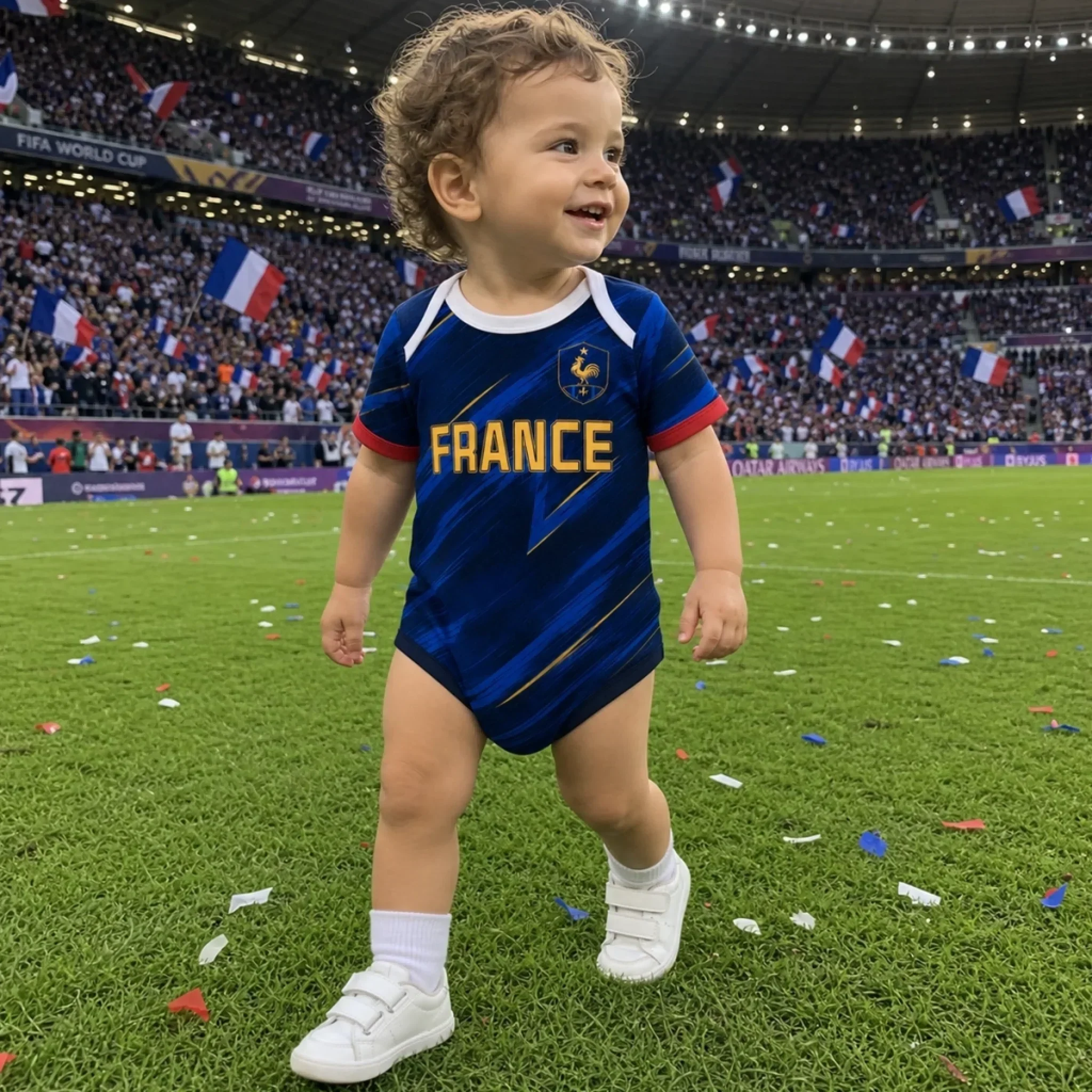 2026 Brazil Little Football Star - Personalized Baby Jersey Bodysuit - Gift For New Moms, New Dads, Soccer Fans - Image 3
