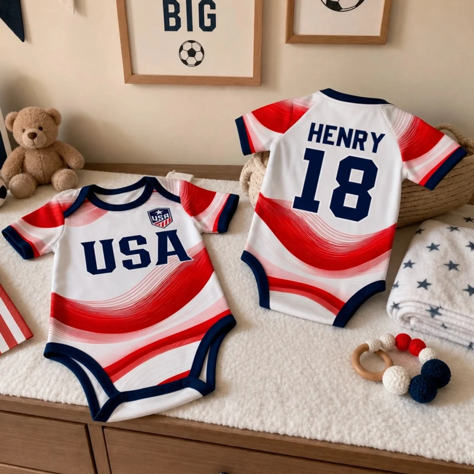 2026 France Little Football Star - Personalized Baby Jersey Bodysuit - Gift For New Moms, New Dads, Soccer Lovers - Image 5