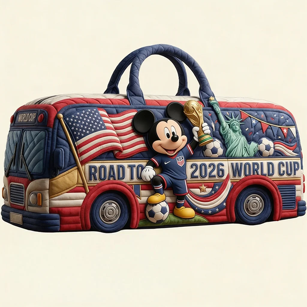 2026 Global Championship With Magical Animal - Personalized Quilted Duffle Bag -  Traveling Gift For Football Fans - Image 4