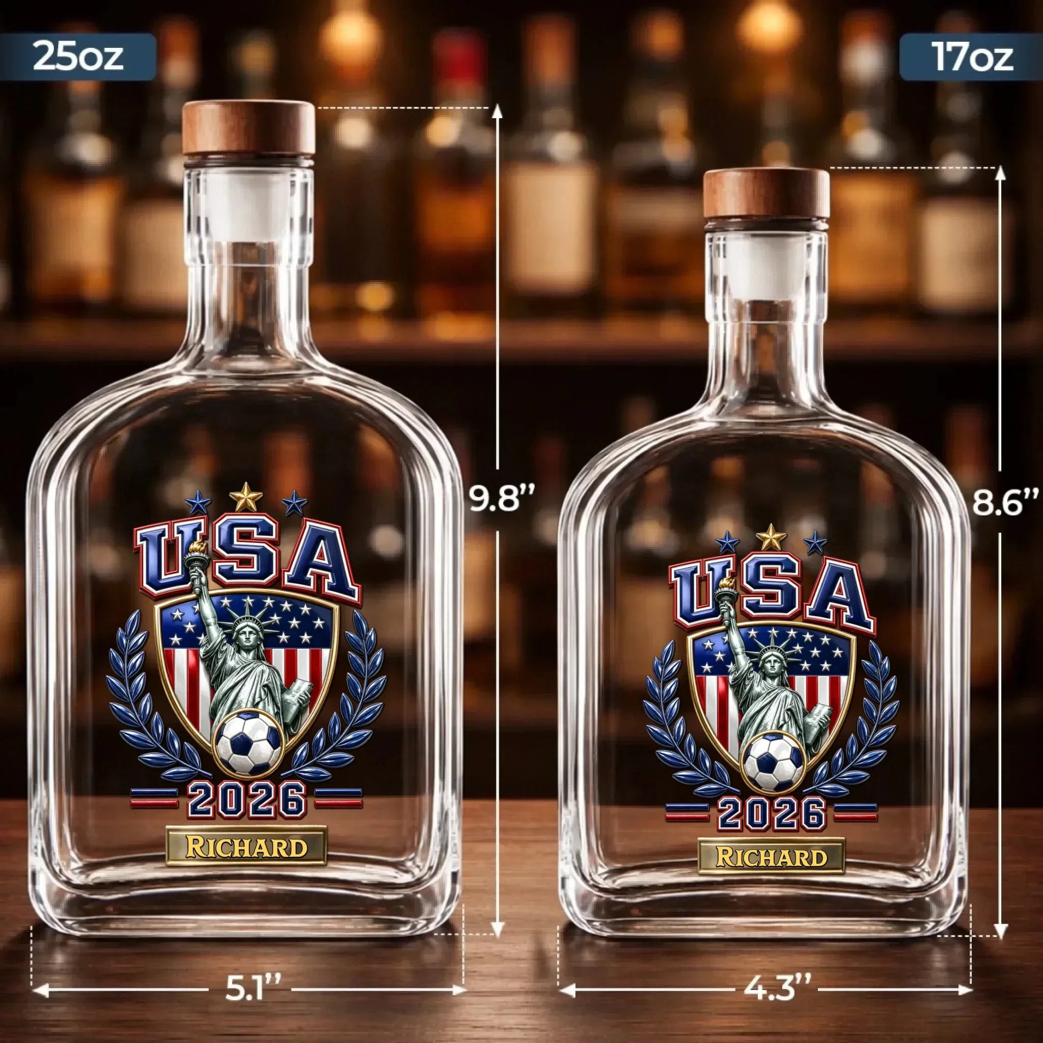 2026 Global Soccer Championship - Personalized Whiskey Glass - Gift For Football Lovers, Soccer Fans - Image 5