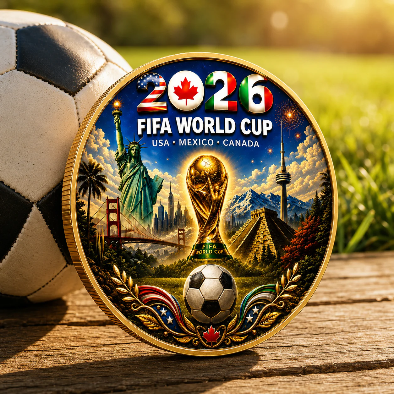 2026 Global Soccer Championship Trophy - Commemorative Coin - Gift For Fans - Image 4