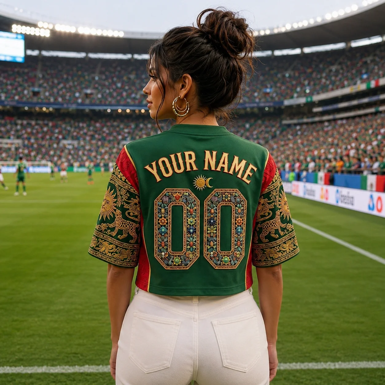 2026 Mexico Traditional El Tri Football - Personalized Soccer Jersey Crop Tee - Gift For Football Lovers, Sport Fans - Image 3