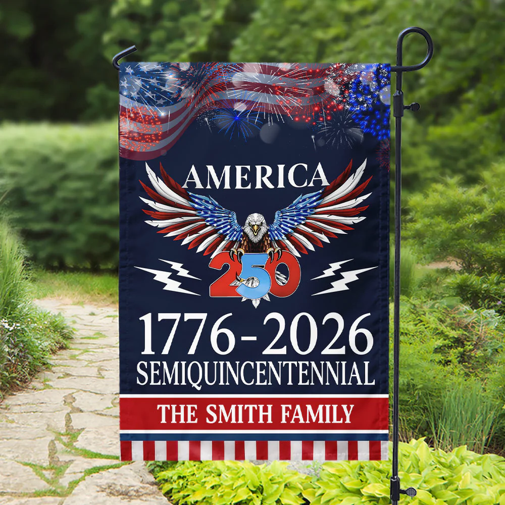 250 Years America Semiquincentennial - Personalized Flag - Patriotic Gift For Family | HN02 - Image 3