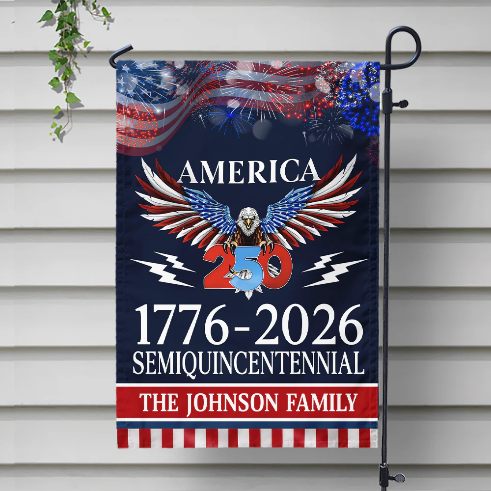 250 Years America Semiquincentennial - Personalized Flag - Patriotic Gift For Family | HN02 - Image 4