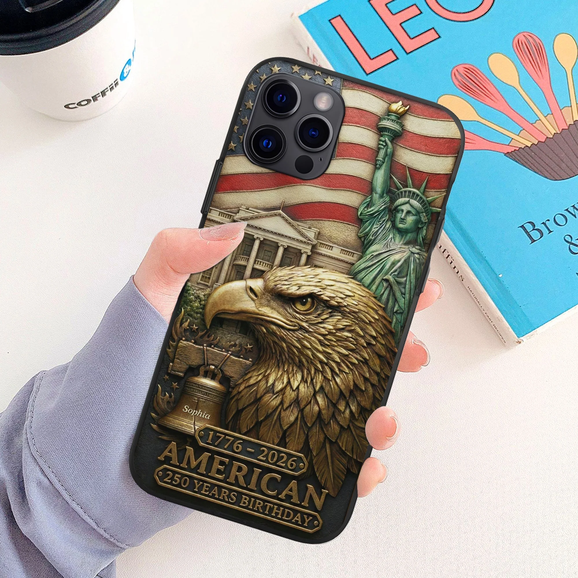 250 Years American Independence Patriotic Eagle - Personalized Phone Case  - Gift For Patriots