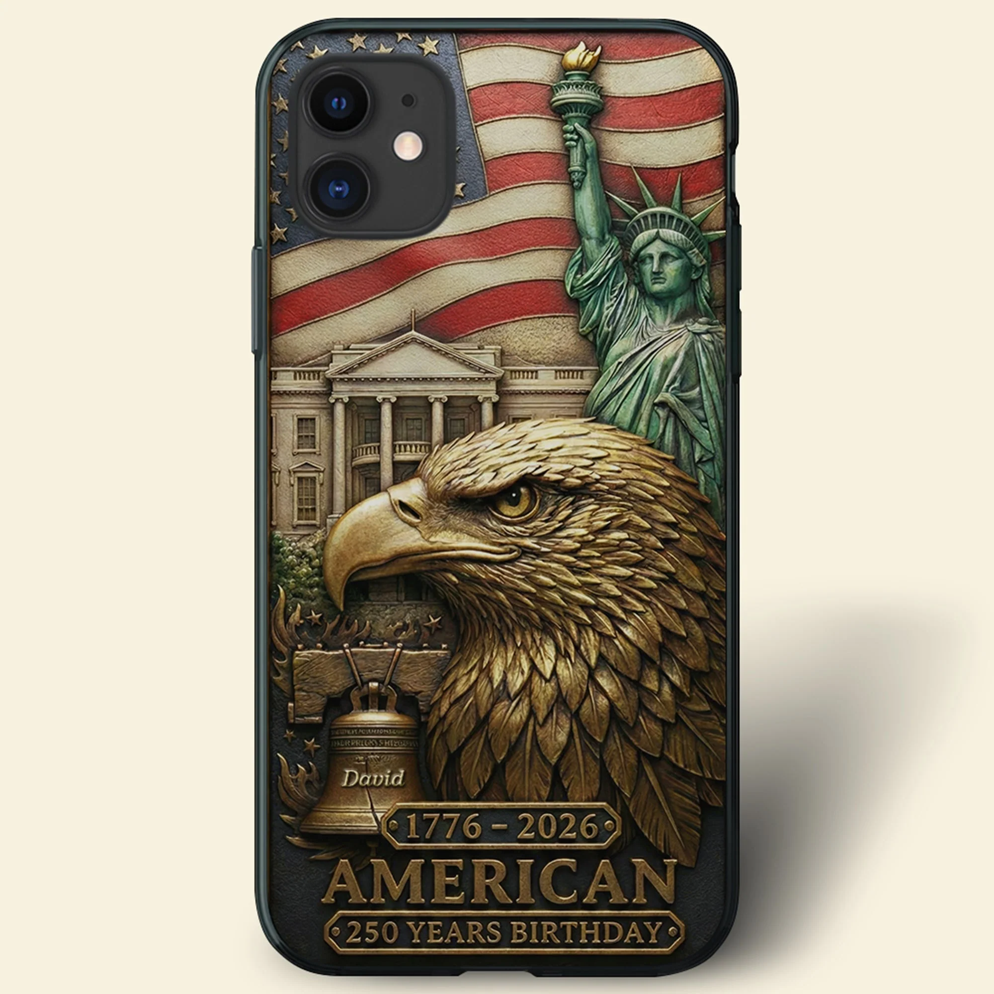 250 Years American Independence Patriotic Eagle - Personalized Phone Case  - Gift For Patriots - Image 3