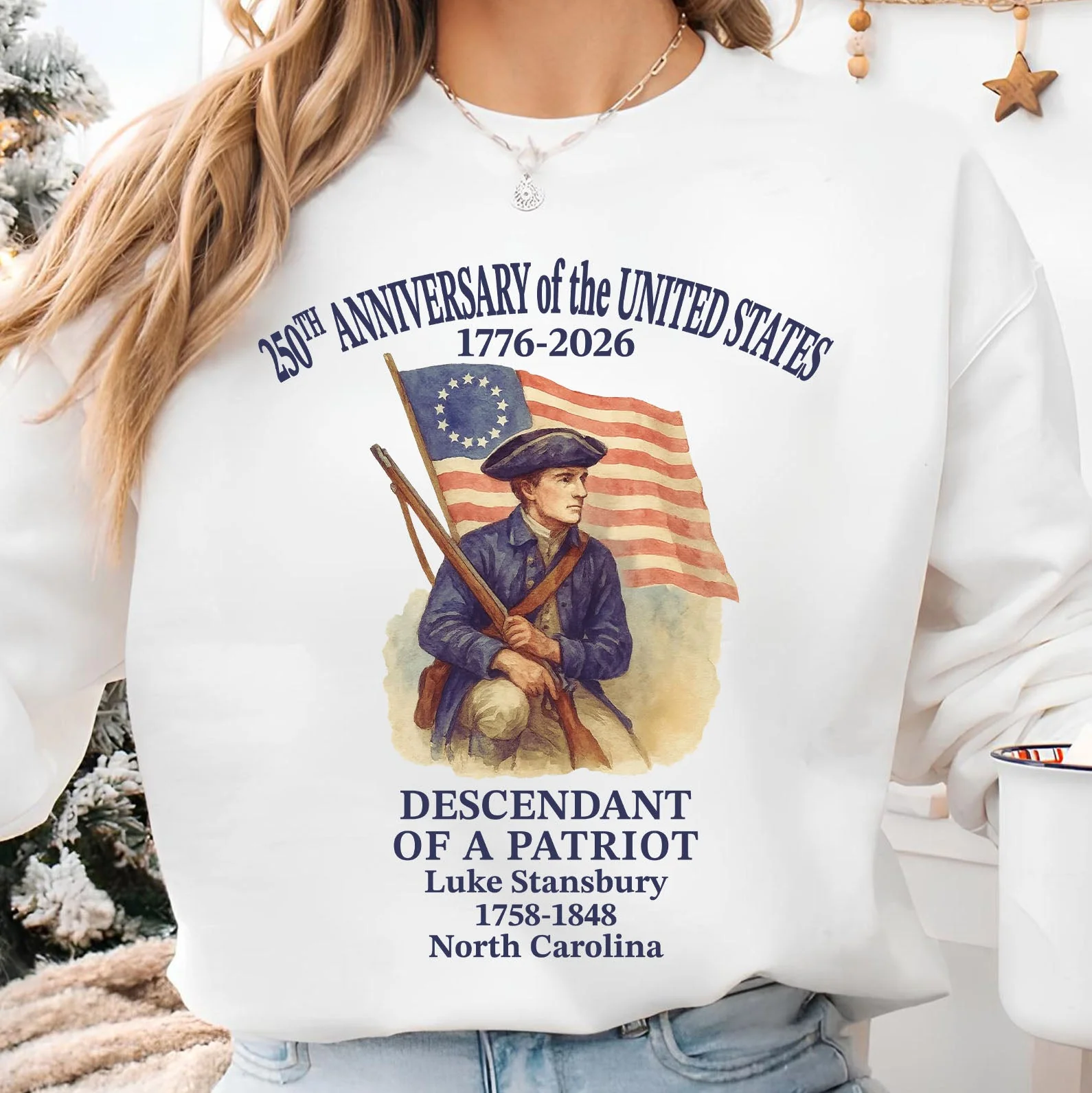 250 Years Of America Descendant Of A Patriot - Personalized Shirt - Gift For Patriots - Image 2