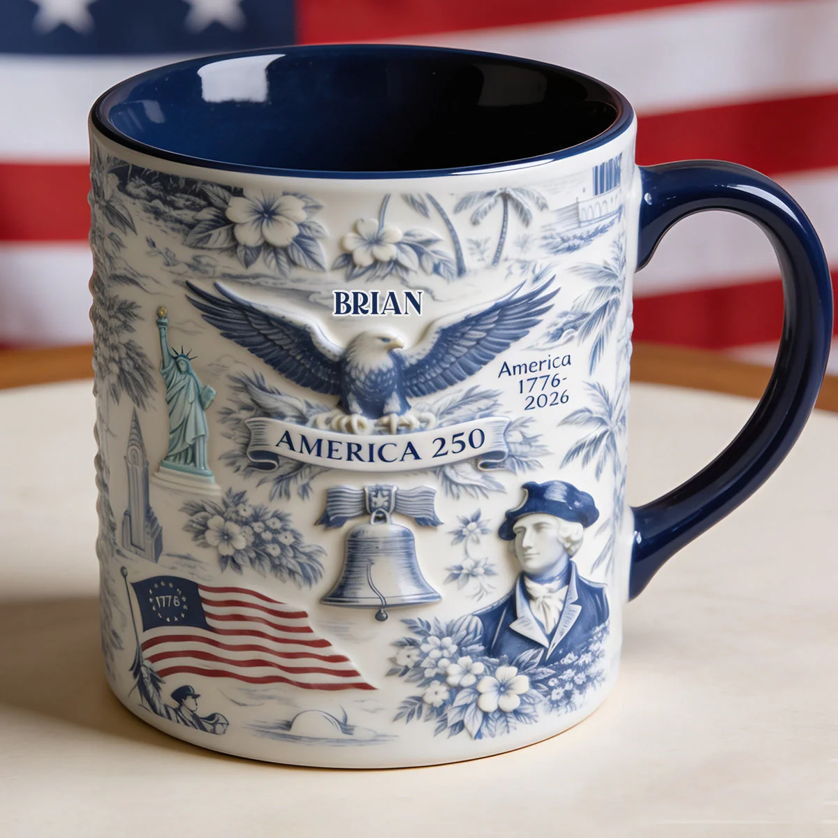250 Years Of America Vintage - Personalized Accent Mug - Gift For Patriots