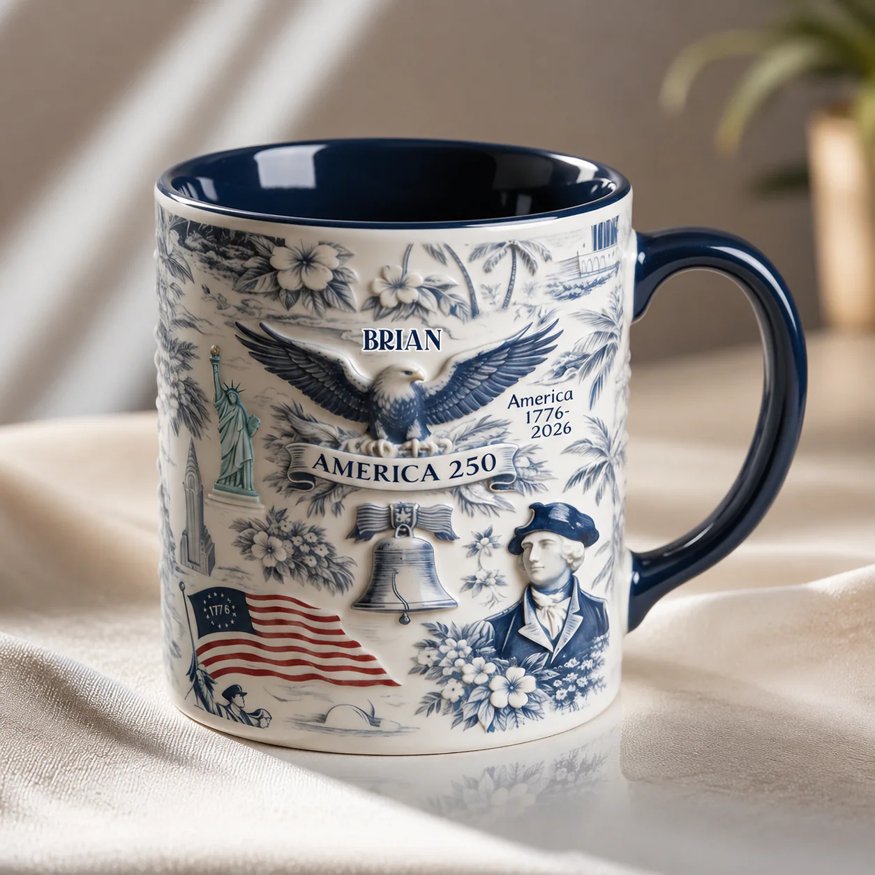 250 Years Of America Vintage - Personalized Accent Mug - Gift For Patriots - Image 3