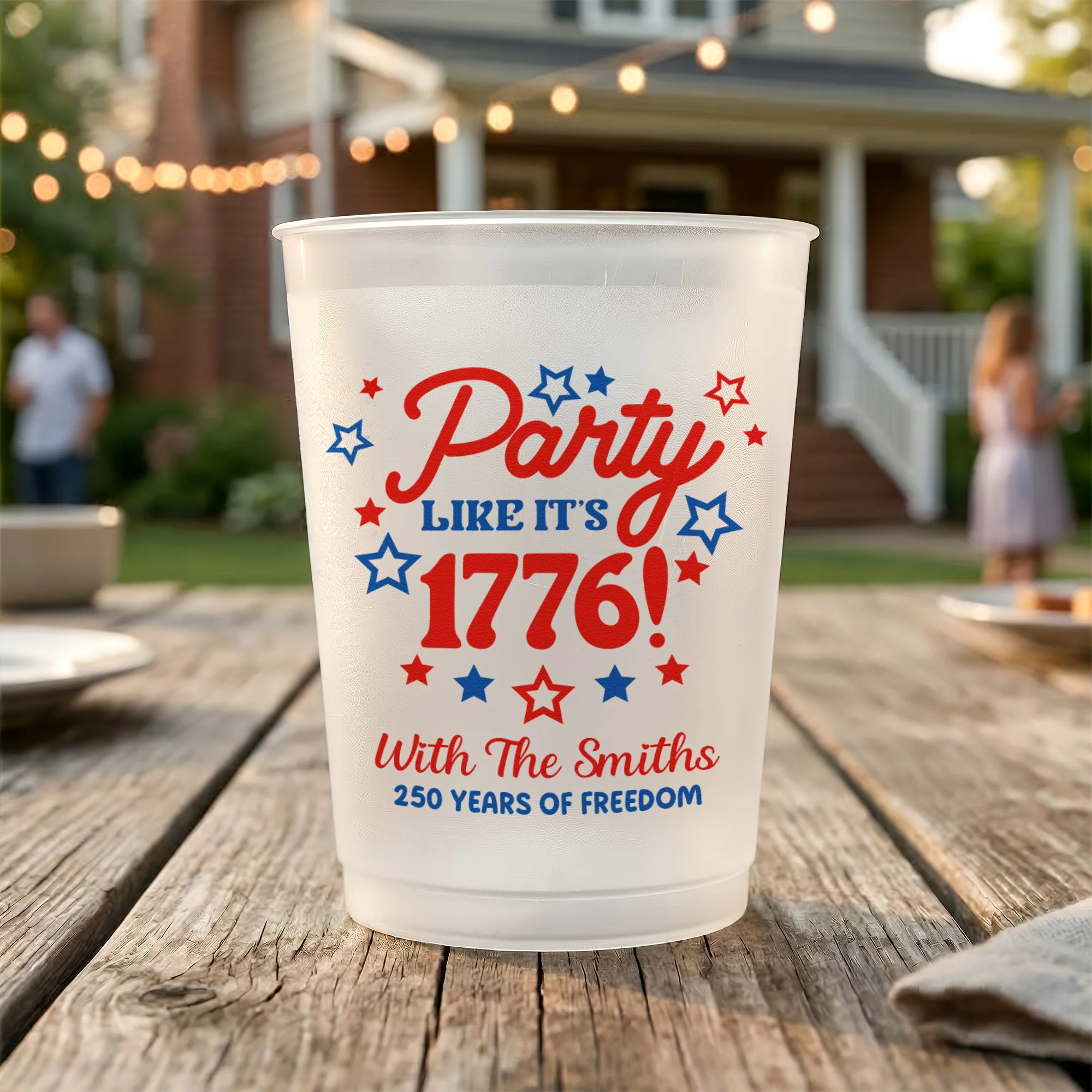 250 Years Of American Freedom Party Like It's 1776 - Personalized Cups - Gifts For Patriotic Family - Image 5
