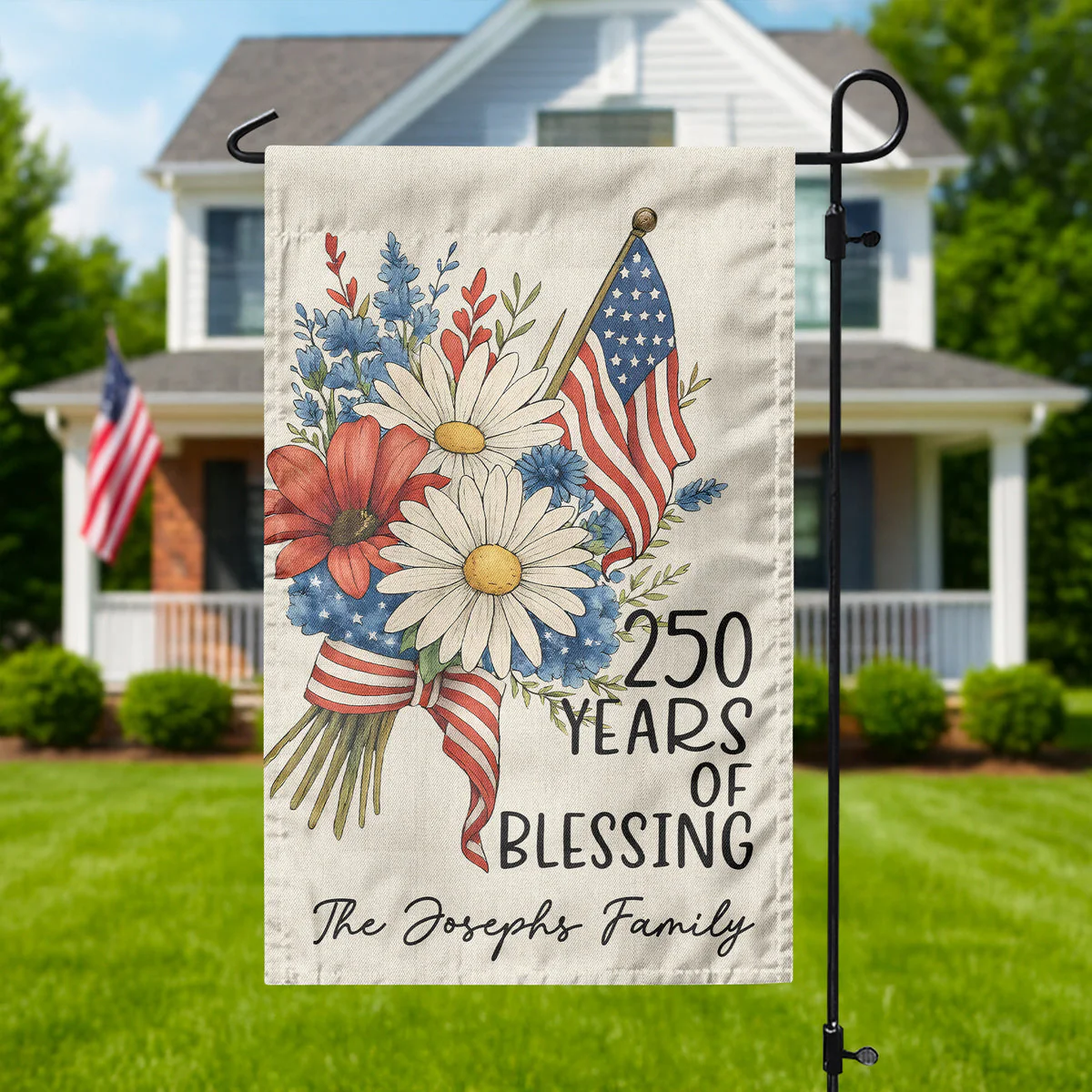 250 Years Of Blessing America - Personalized Flag - Patriotic Gift For Family HN02 - Image 3