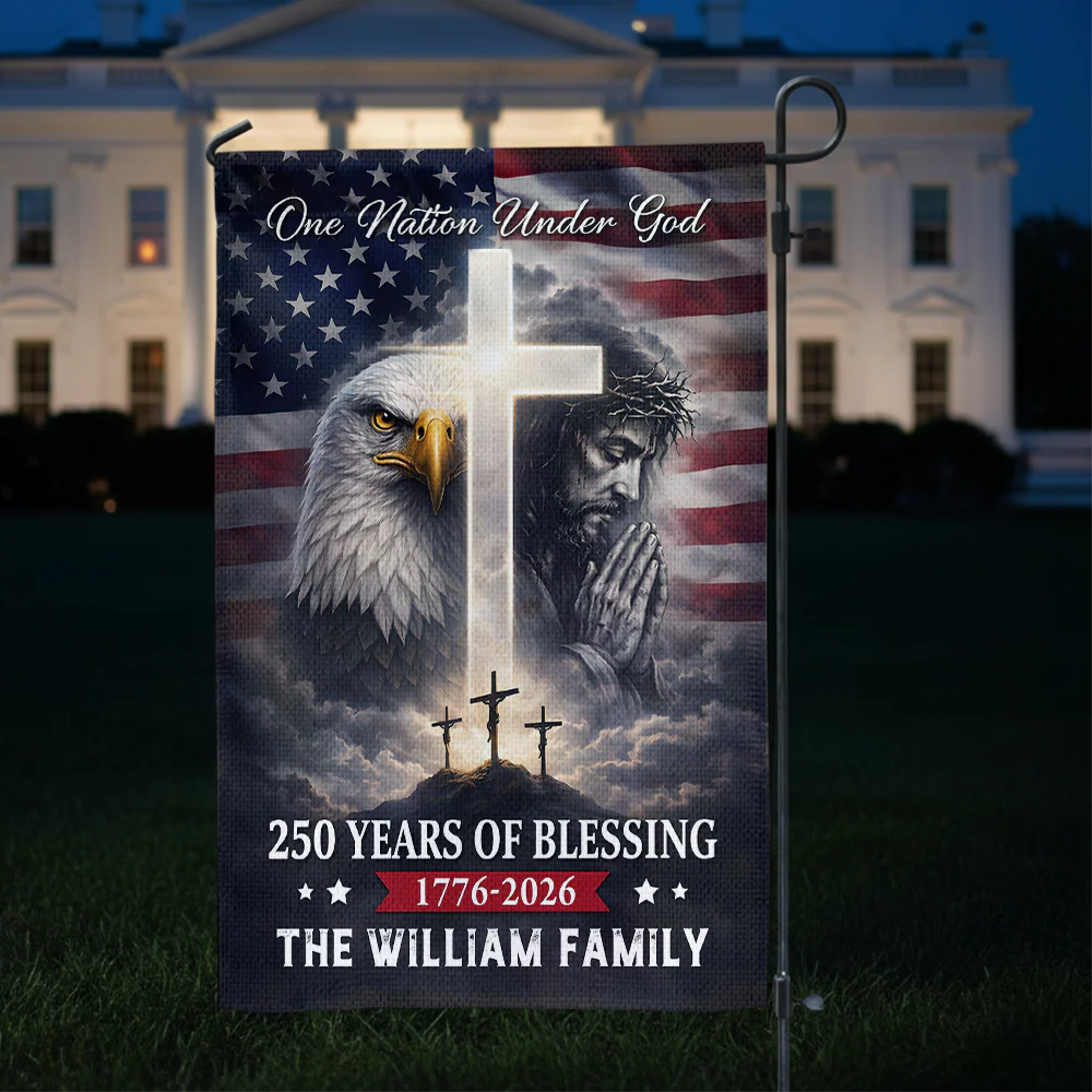 250 Years of Blessing Nation Under God American - Personalized Flag - Patriotic Gift For Family HN02 - Image 6