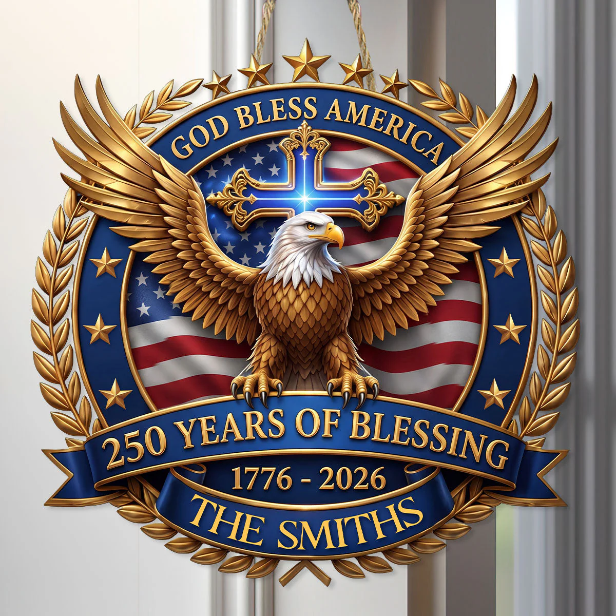 250 Years Of Faith - Personalized Wood Sign - Gift For Patriots