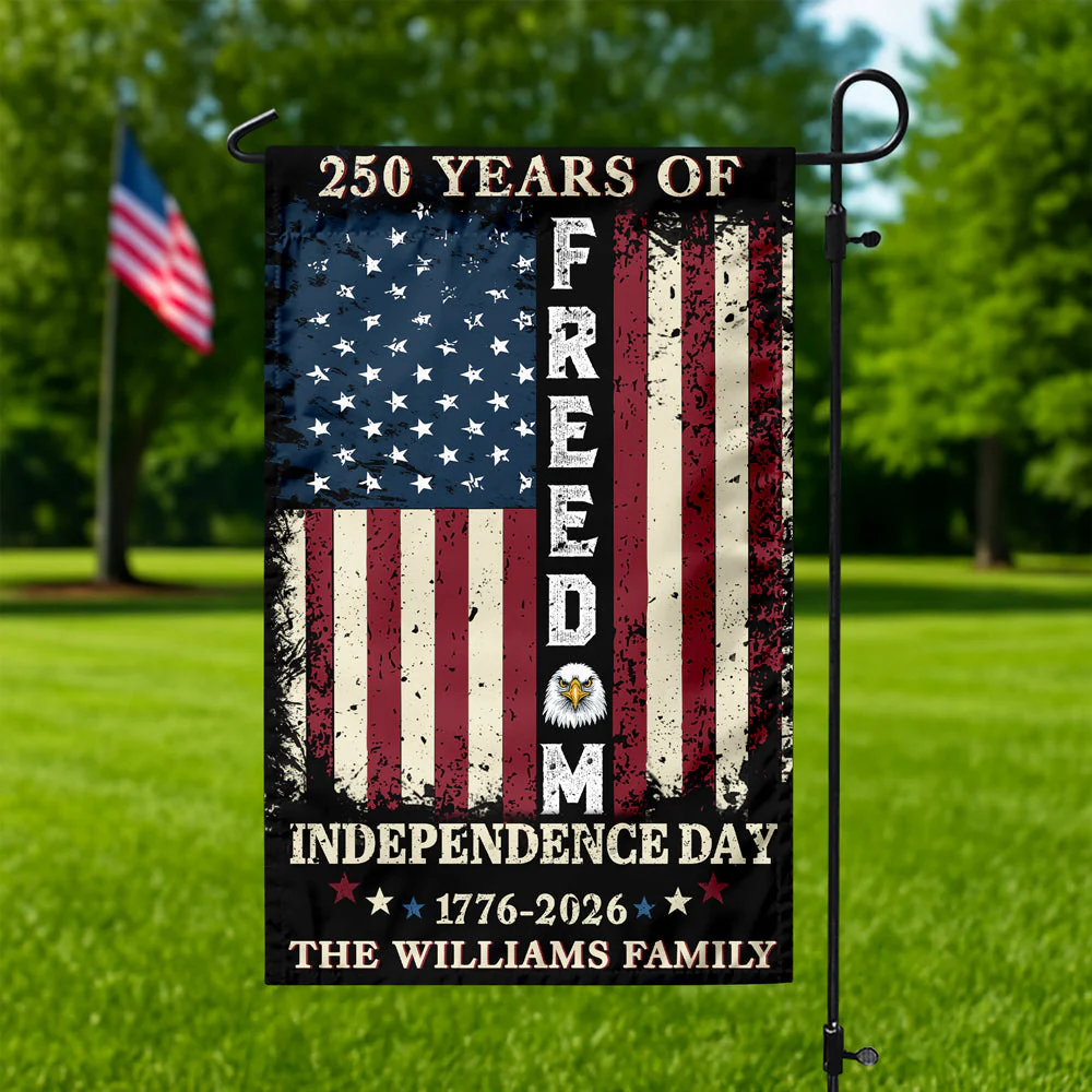 250 Years of Freedom 1776-2026 Independence Day - Personalized Flag - Patriotic Gift For Family HN02 - Image 7