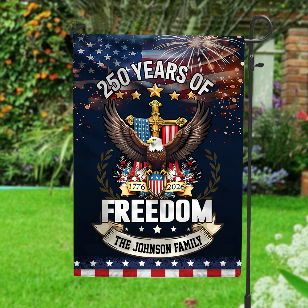 250 Years Of Freedom Anniversary - Personalized Flag - Patriotic Gift For Family HN02 - Image 5