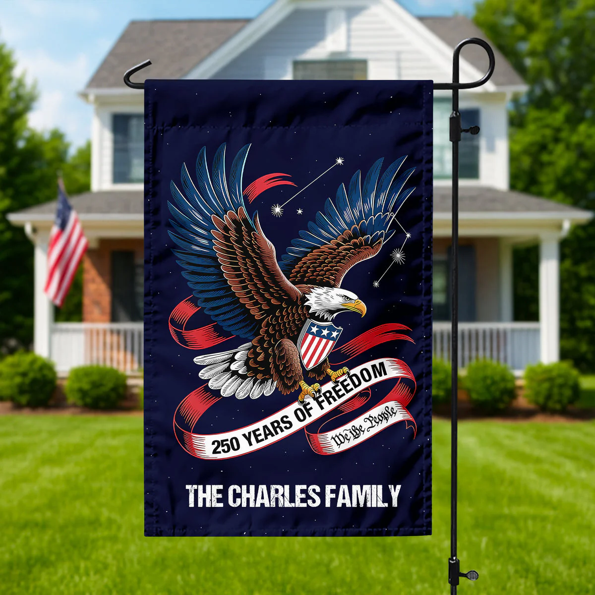 250 Years Of Freedom Eagle We The People - Personalized Flag - Patriotic Gift For Family HN02 - Image 3