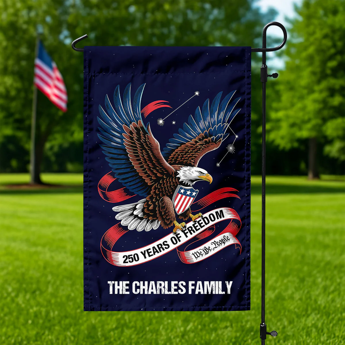 250 Years Of Freedom Eagle We The People - Personalized Flag - Patriotic Gift For Family HN02 - Image 4