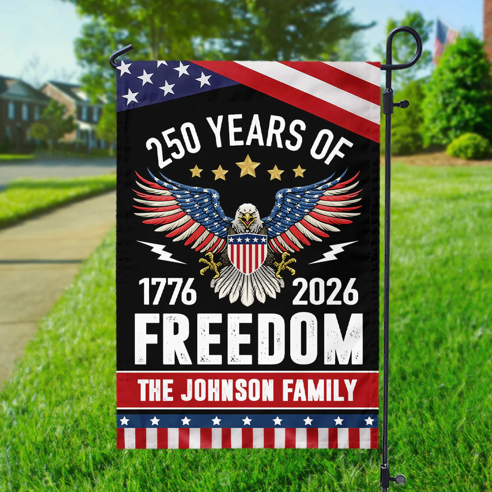 250 Years Of Freedom - Personalized Flag - Patriotic Gift For Family HN02 - Image 2