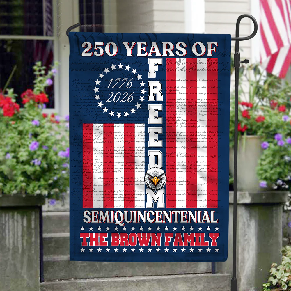 250 Years Of Freedom USA - Personalized Flag - Patriotic Gift For Family HN02 - Image 2