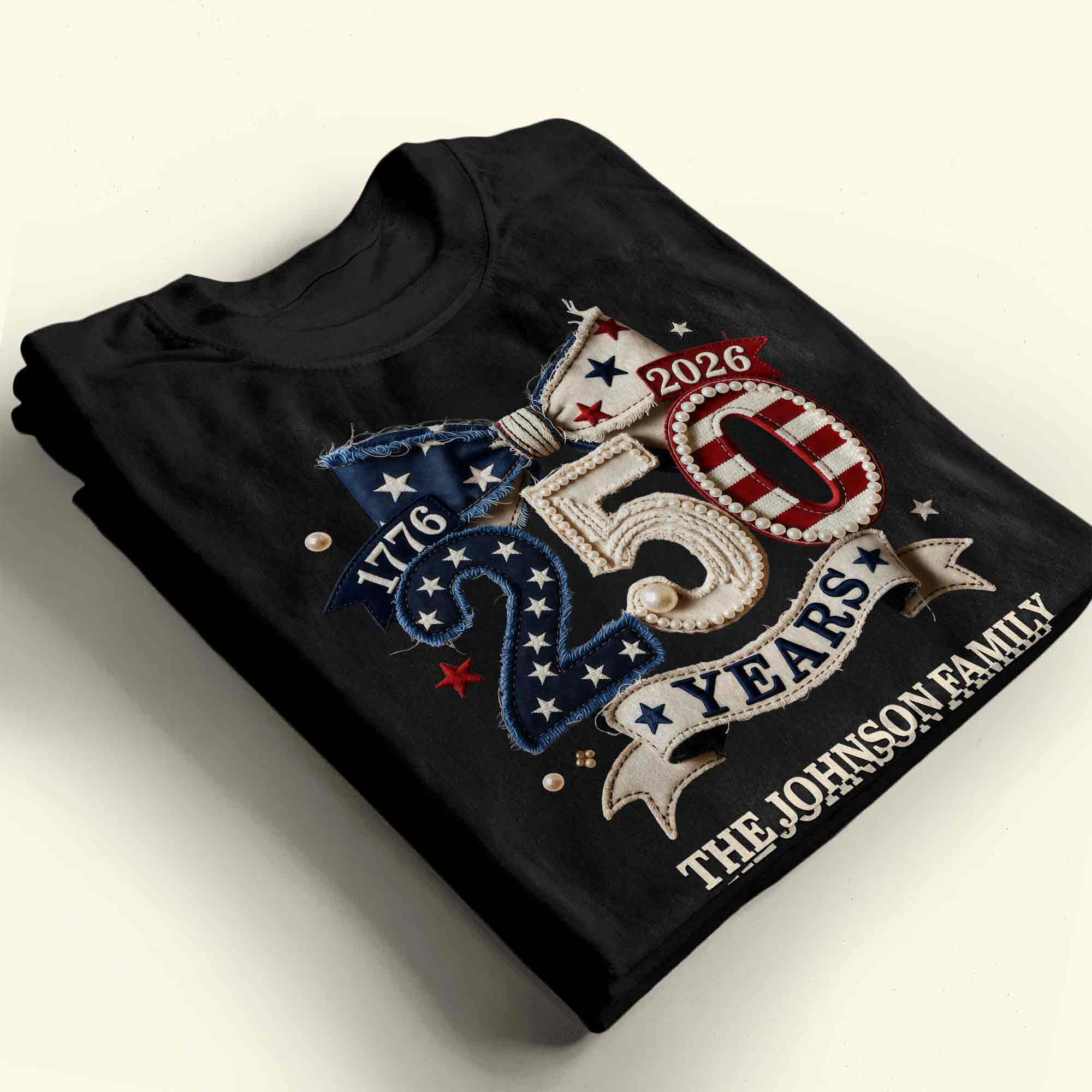 250 Years Of Independence Stars And Stripes Bow - Personalized Shirt - Gift For Patriotic Family - Image 10