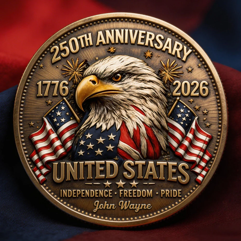 250 Years Of Pride - Personalized Commemorative Coin - Gift For Patriotic | HN02 - Image 2
