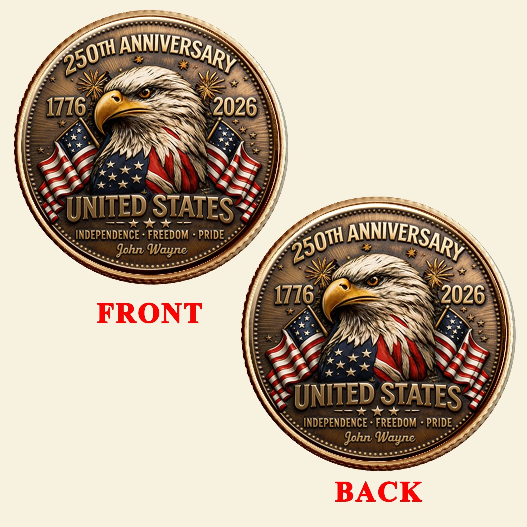 250 Years Of Pride - Personalized Commemorative Coin - Gift For Patriotic | HN02 - Image 4