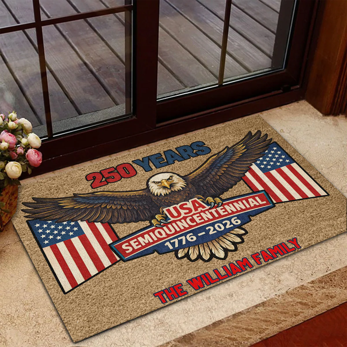 250 Years USA Semiquincentennial 1776–2026 - Personalized Doormat - Patriotic Gift For Family HN02 - Image 3