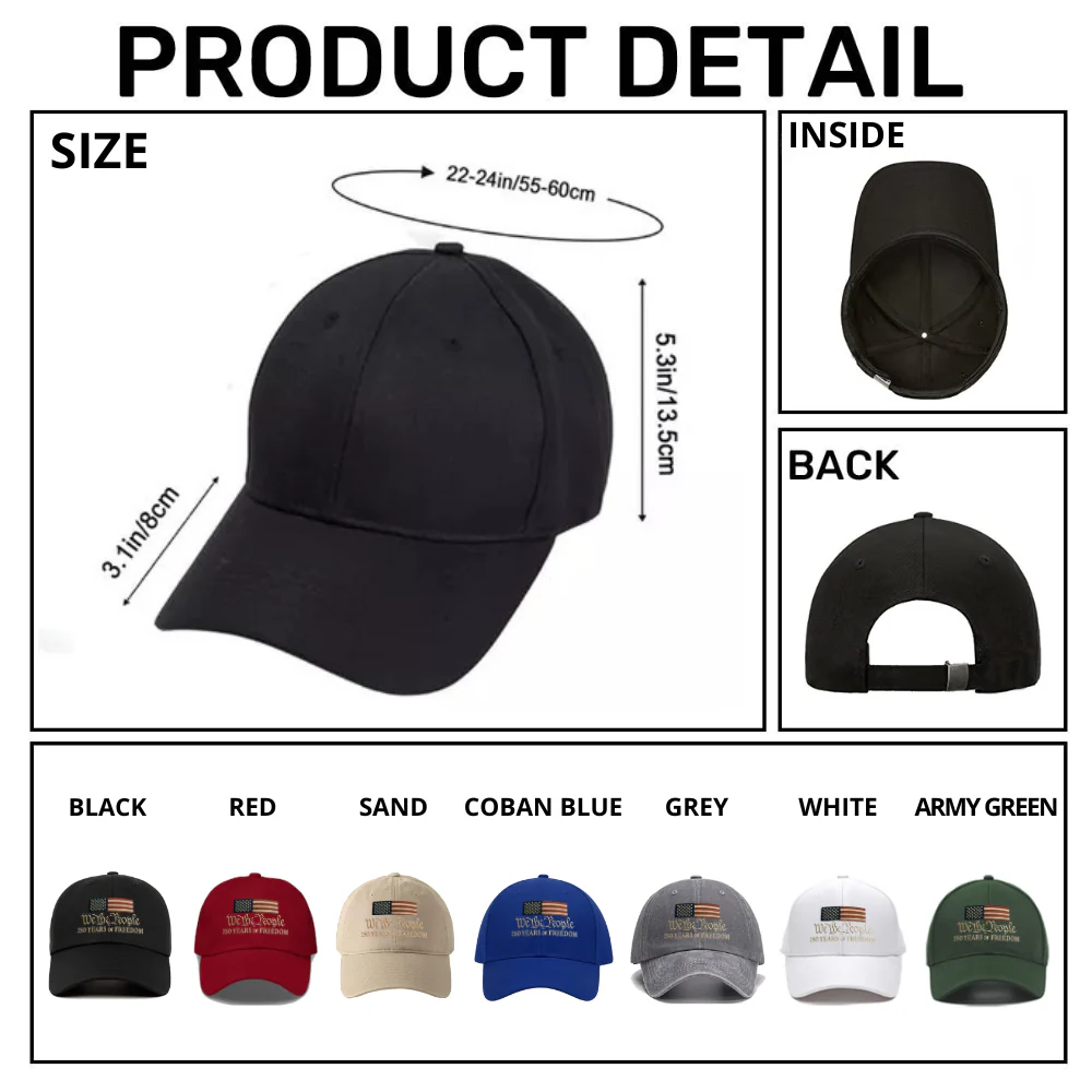 250th Anniversary 1776-2026 -Embroidered Cap - Gift For Patriotic HN02 - Image 7
