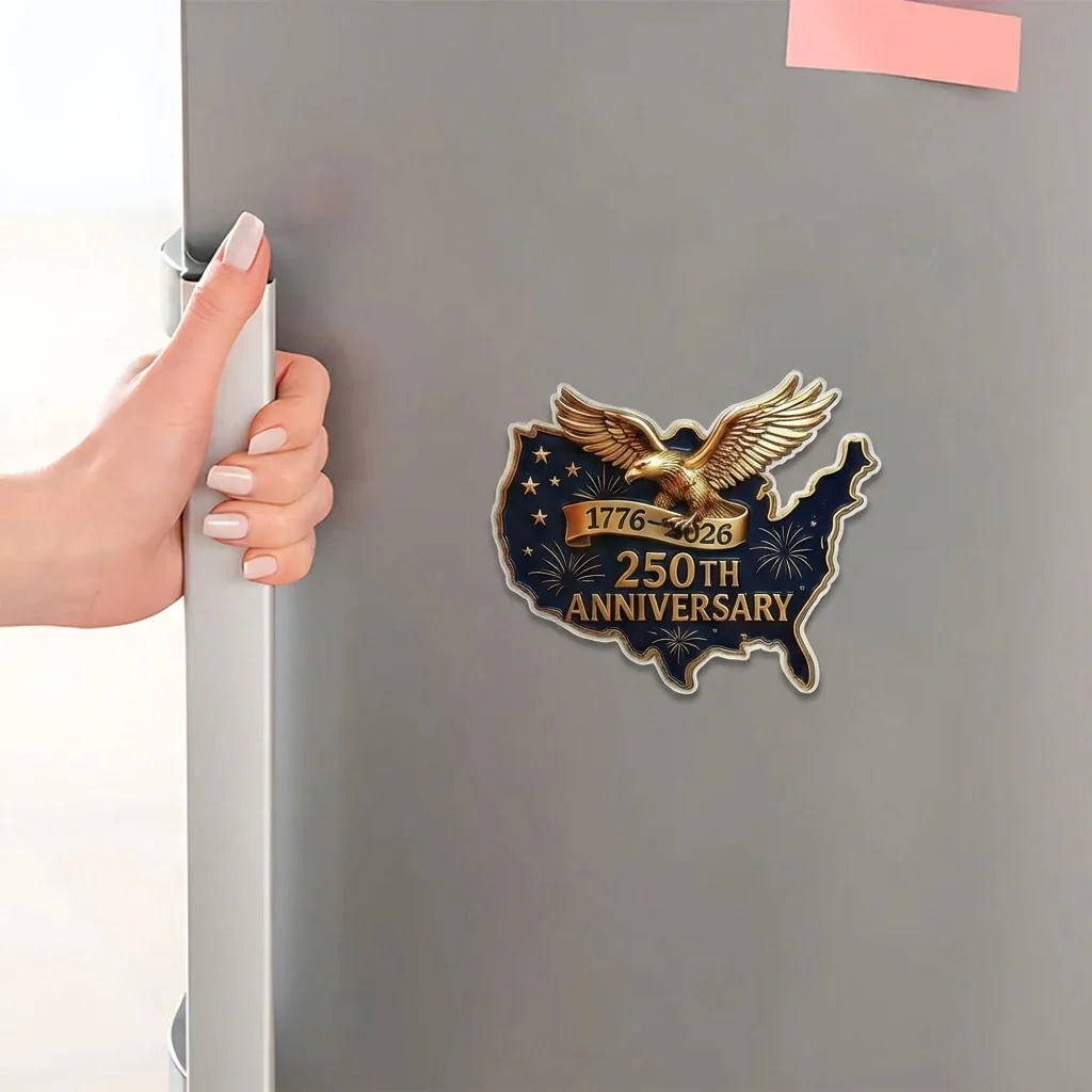 250th Anniversary 1776-2026 - Shape Acrylic Fridge Magnet - Patriotic Gift For Family HN02 - Image 3