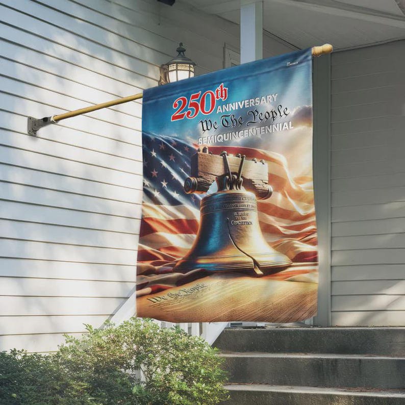 250th Anniversary American Liberty Bell Semiquincentennial Flag -  Gift For Patriotic, Veterans | HN02