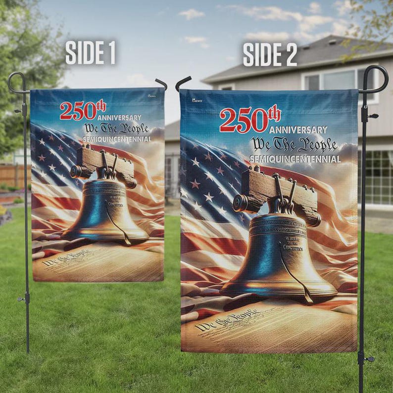250th Anniversary American Liberty Bell Semiquincentennial Flag -  Gift For Patriotic, Veterans | HN02 - Image 2