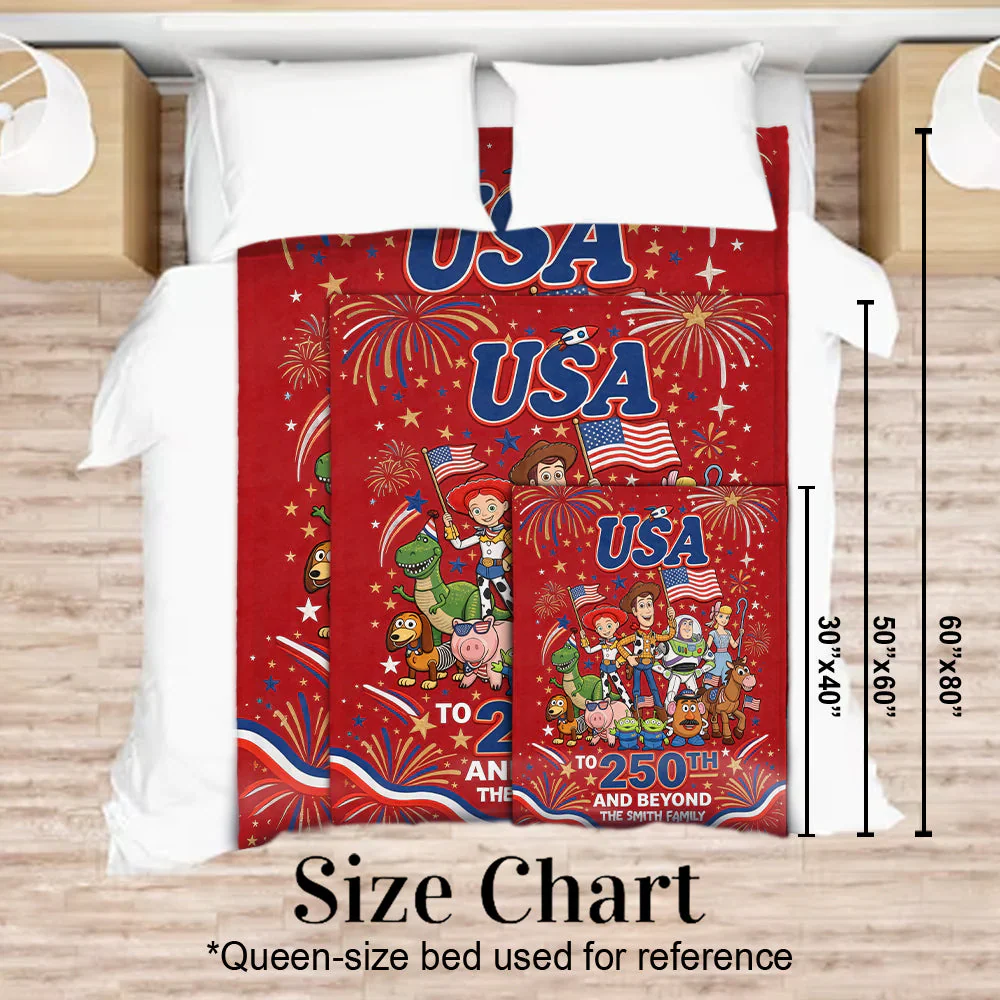 250th Anniversary Celebration With Childhood Friends - Personalized Blanket - Independence Gift For Movie Fans - DSNY - Image 5