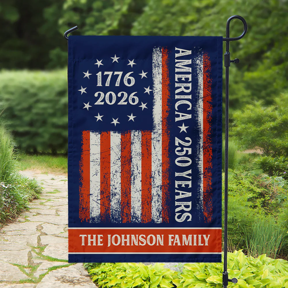 250th Birthday 1776-2026 America - Personalized Flag - Patriotic Gift For Family HN02 - Image 5