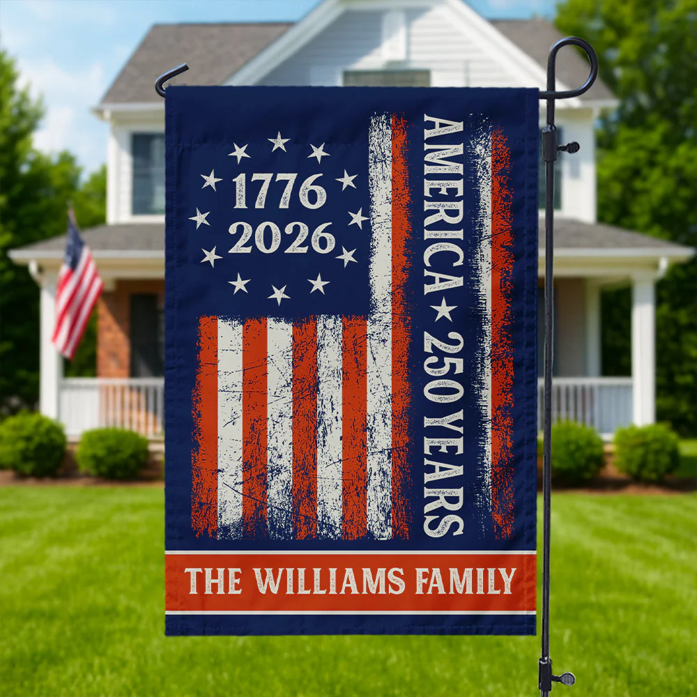 250th Birthday 1776-2026 America - Personalized Flag - Patriotic Gift For Family HN02 - Image 6