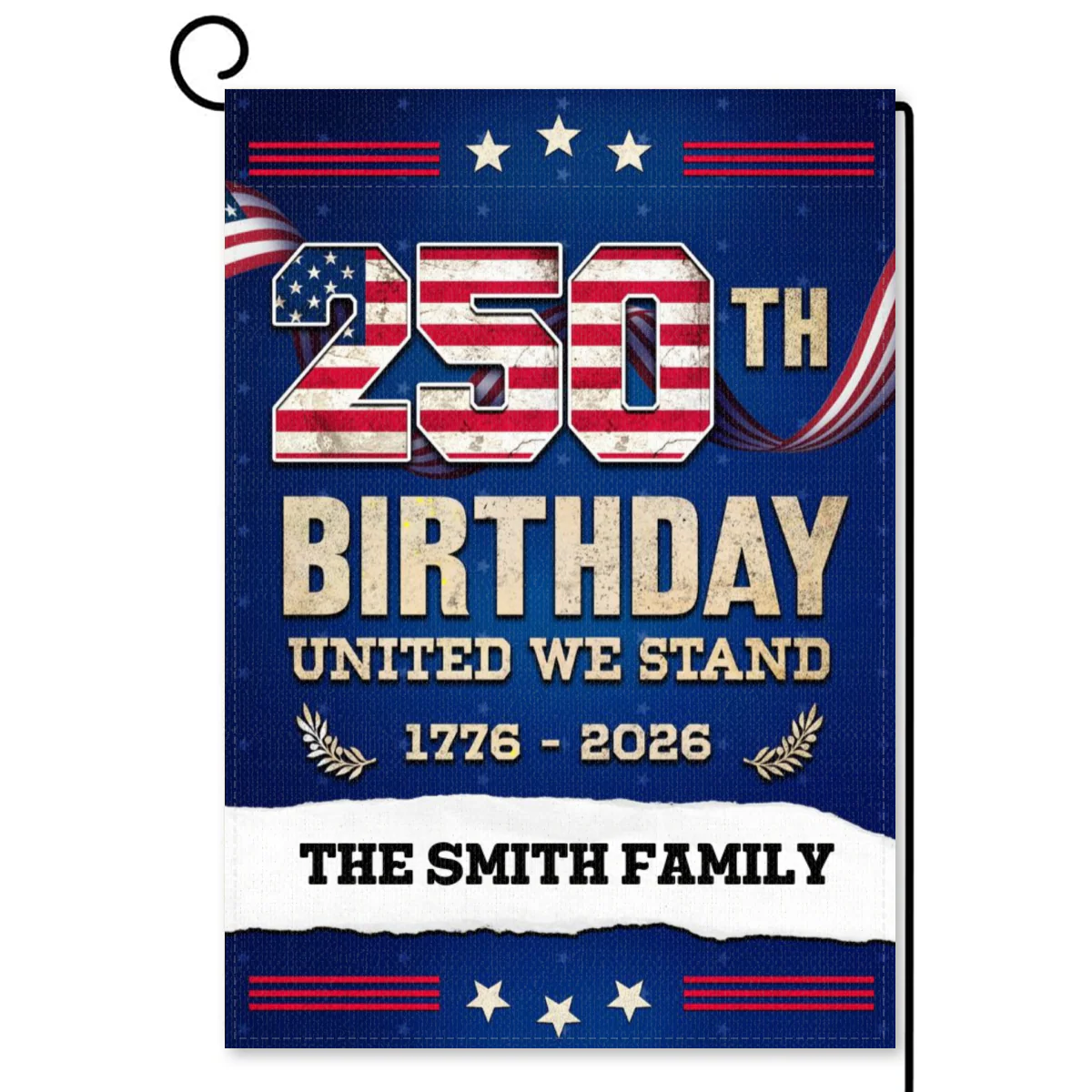 250th Birthday United We Stand - Personalized Flag - Patriotic Gift For Family, Veteran | HN02 - Image 5