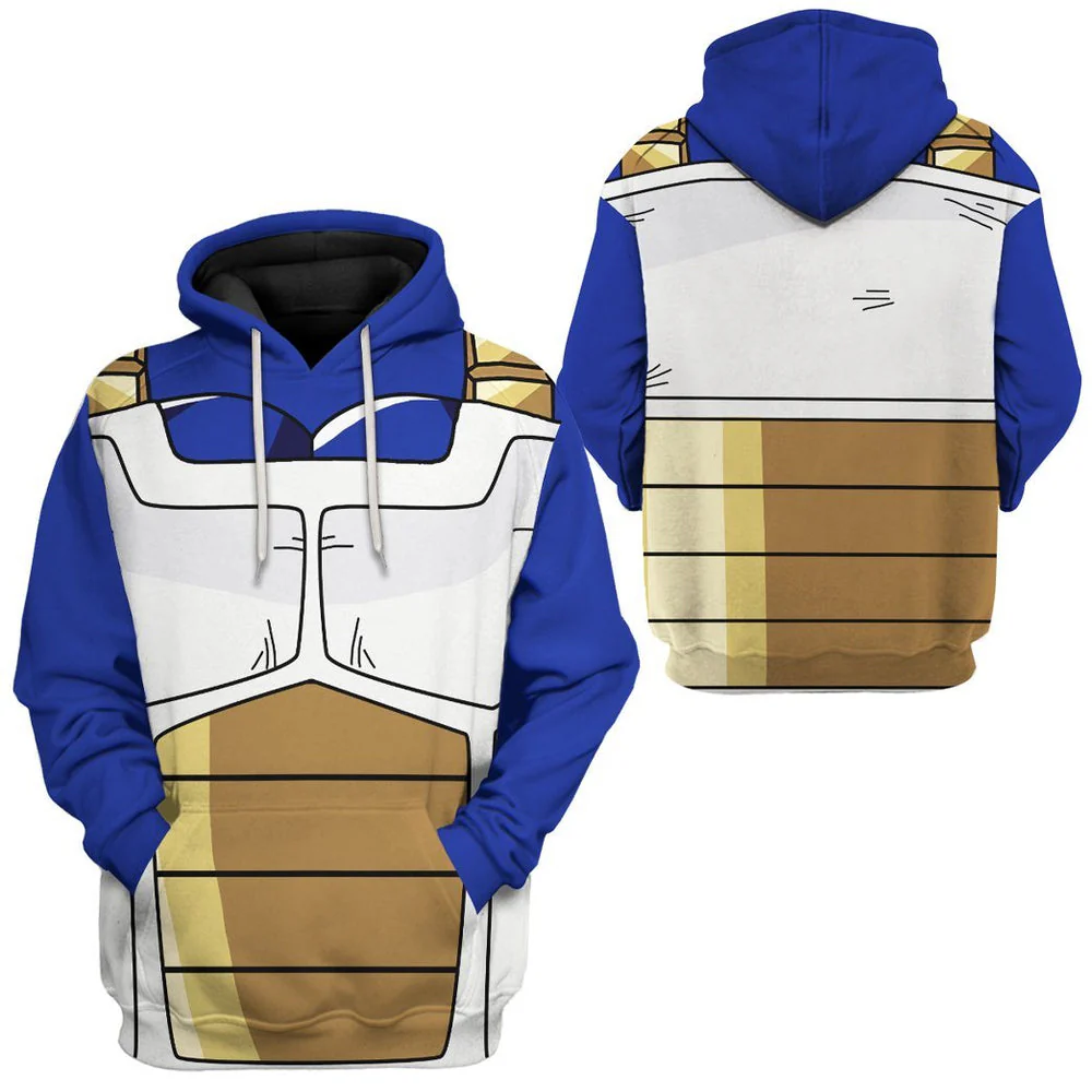 Goku Vegeta Saiyan Battle Armor DrBa Hoodie For Men And Women - Image 3