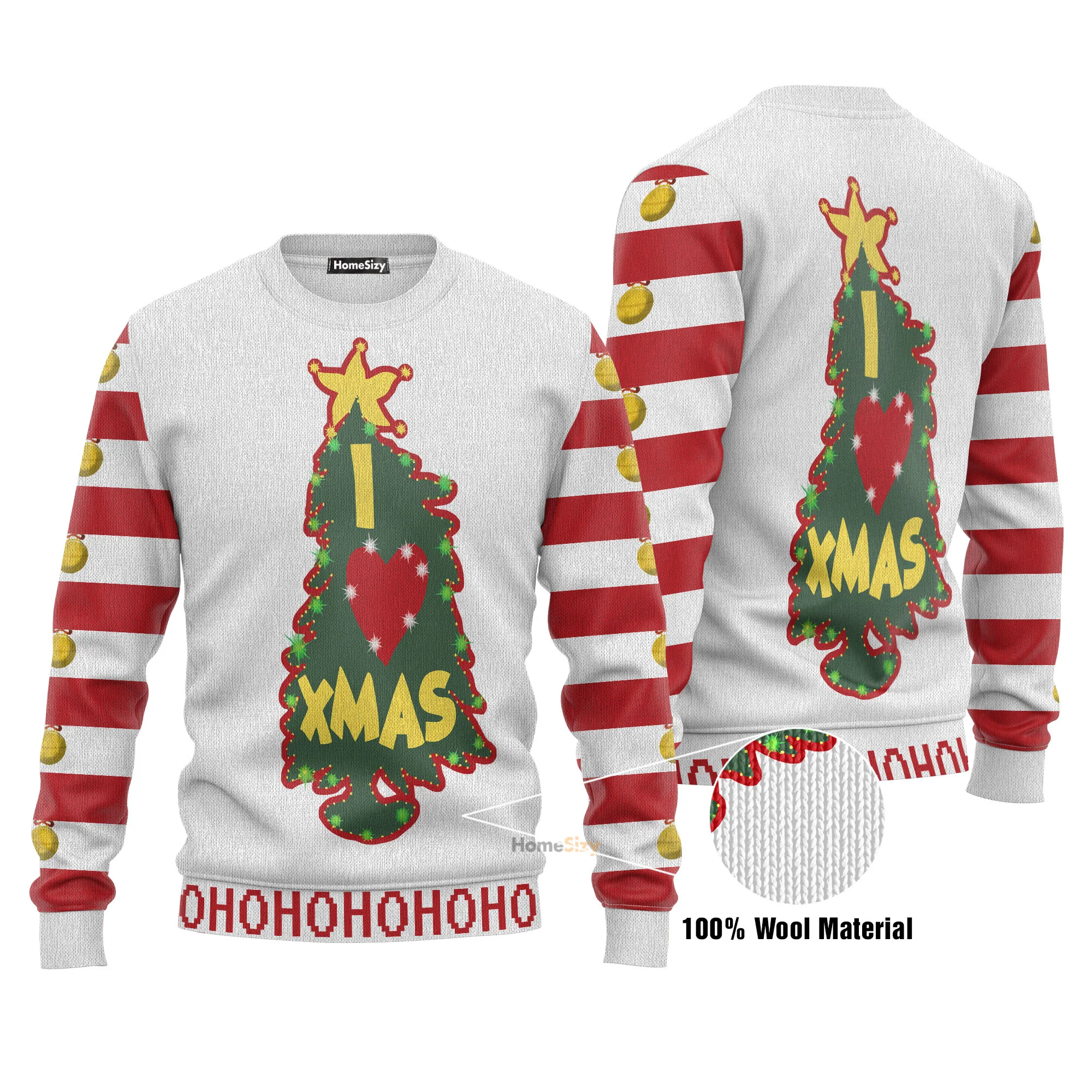 Grinc Green Monster I Love Christmas Ugly Sweatshirt - Image 3