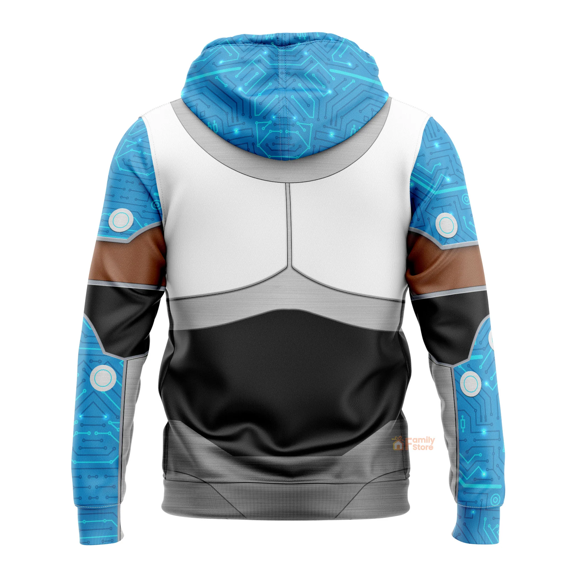 Teen Titan Cyborg Costume Cosplay Hoodie For Men And Women - Image 4