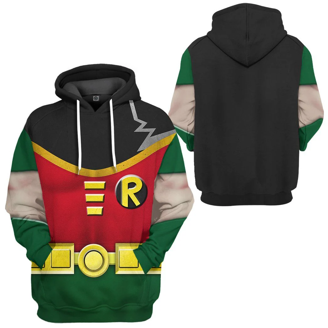Teen Titan Robin Costume Cosplay Hoodie For Men And Women - Image 3