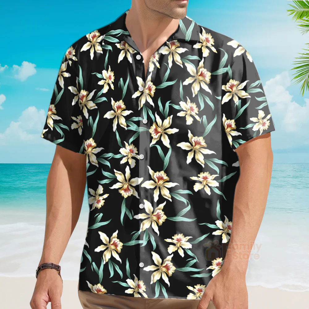Tom Selleck Magnum Pi Star Orchid Custom Hawaii Shirt - Image 3