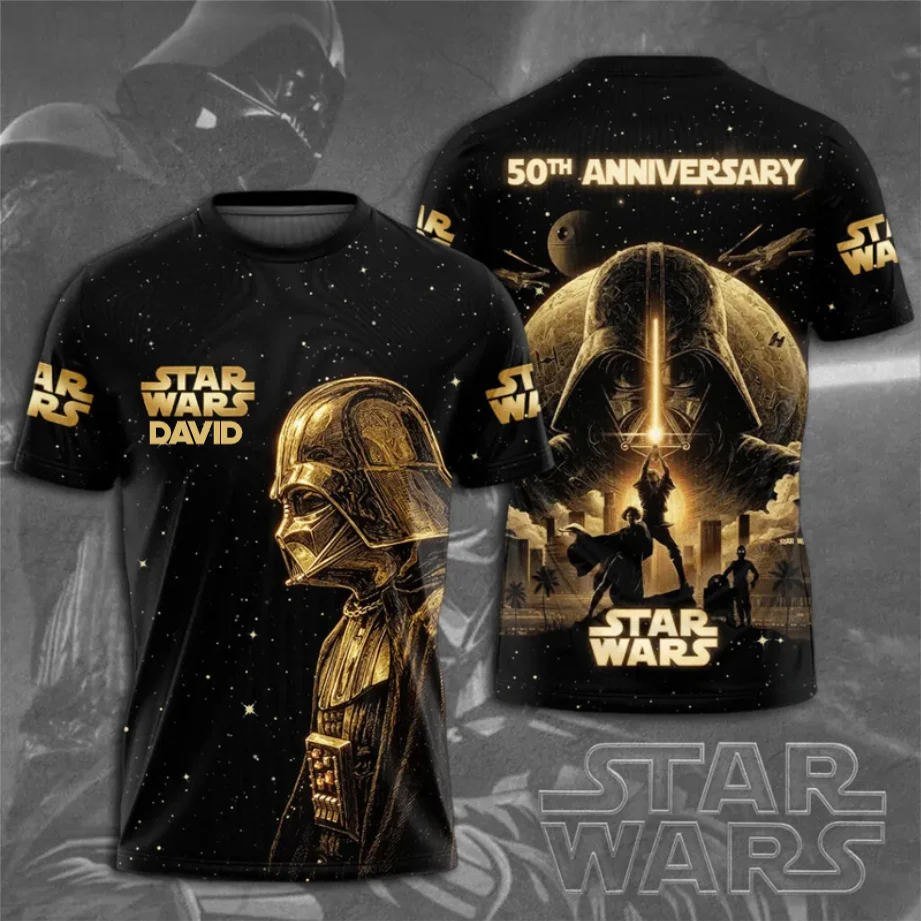 50th Anniversary Golden Helmet Saga - Personalized All Over Shirt - Gift For - Gift For Dad, Movie Fans - Stwa
