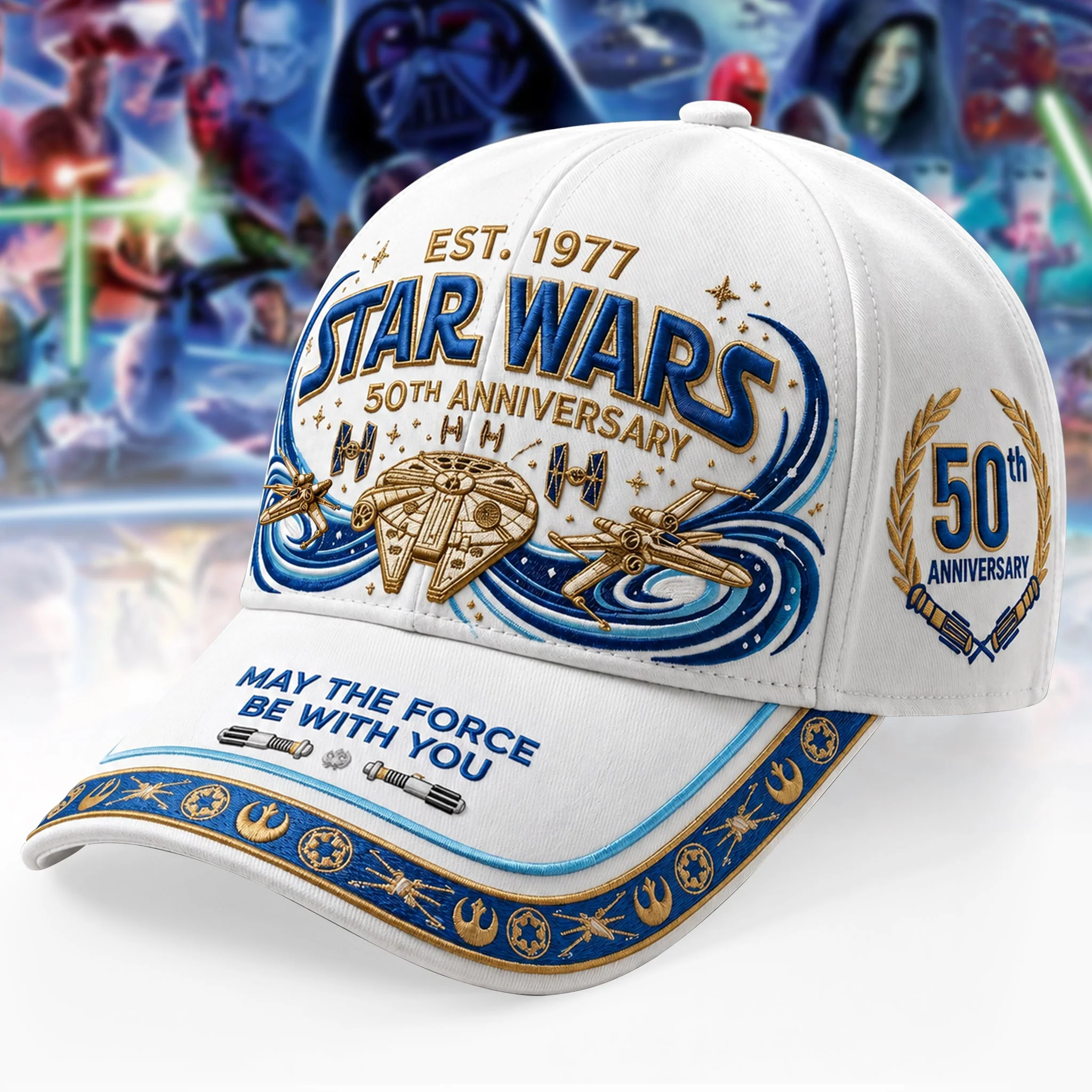 50th Anniversary May The Force Be With You - Personalized Classic Cap - Gift For Movie Fans - Stwa - Image 2