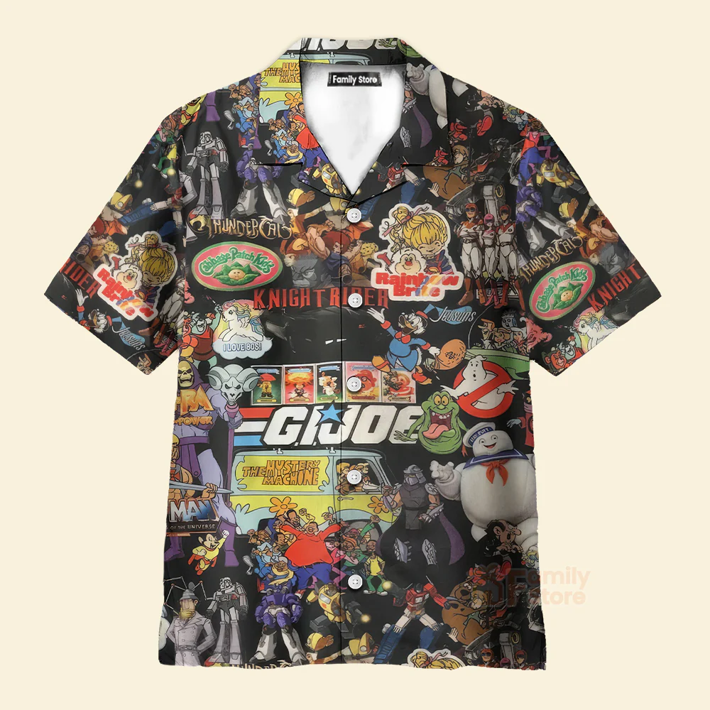 80S Cartoon Pattern Hawaiian Shirt